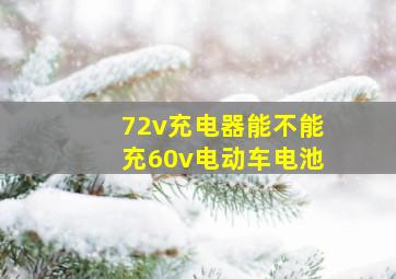 72v充电器能不能充60v电动车电池