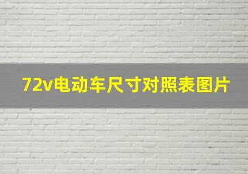 72v电动车尺寸对照表图片