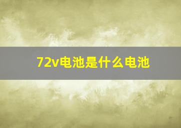 72v电池是什么电池