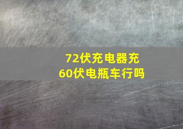 72伏充电器充60伏电瓶车行吗