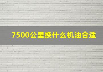 7500公里换什么机油合适