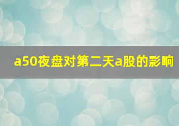 a50夜盘对第二天a股的影响