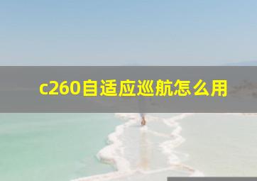 c260自适应巡航怎么用