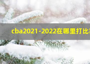 cba2021-2022在哪里打比赛