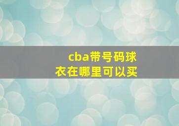 cba带号码球衣在哪里可以买