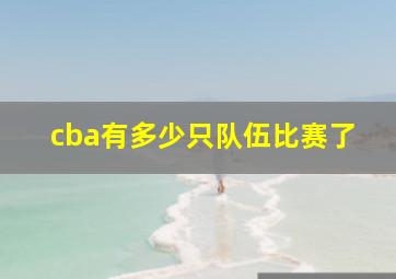 cba有多少只队伍比赛了