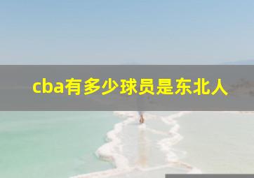 cba有多少球员是东北人