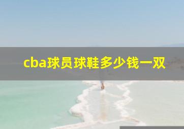 cba球员球鞋多少钱一双