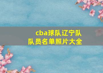 cba球队辽宁队队员名单照片大全