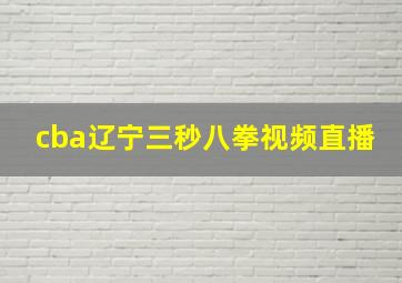 cba辽宁三秒八拳视频直播