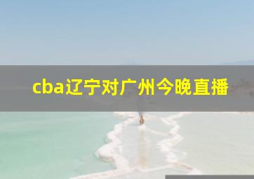 cba辽宁对广州今晚直播