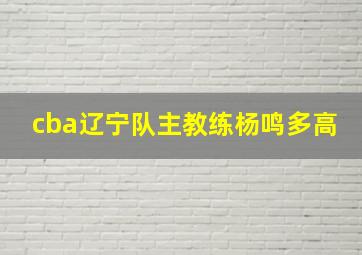 cba辽宁队主教练杨鸣多高