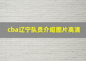 cba辽宁队员介绍图片高清