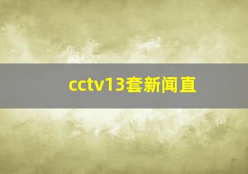 cctv13套新闻直