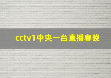 cctv1中央一台直播春晚