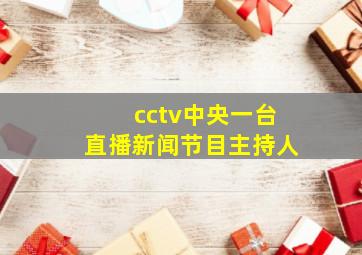 cctv中央一台直播新闻节目主持人