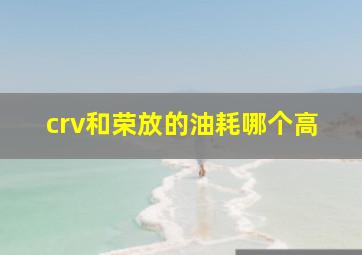 crv和荣放的油耗哪个高