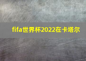 fifa世界杯2022在卡塔尔