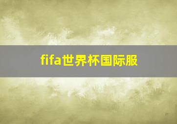 fifa世界杯国际服