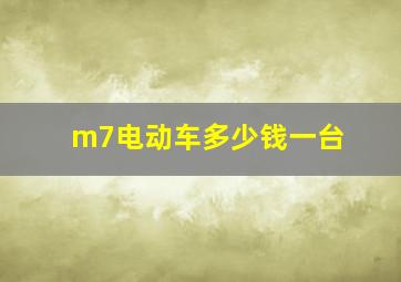 m7电动车多少钱一台