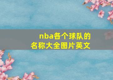 nba各个球队的名称大全图片英文