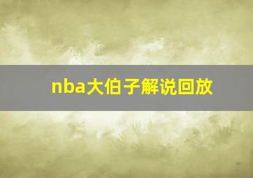 nba大伯子解说回放