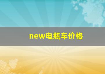 new电瓶车价格