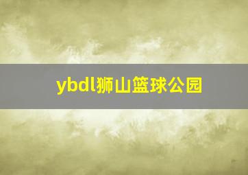 ybdl狮山篮球公园