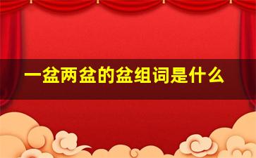 一盆两盆的盆组词是什么