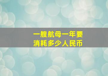 一艘航母一年要消耗多少人民币