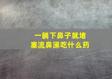 一躺下鼻子就堵塞流鼻涕吃什么药