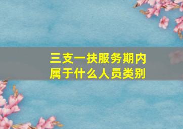 三支一扶服务期内属于什么人员类别