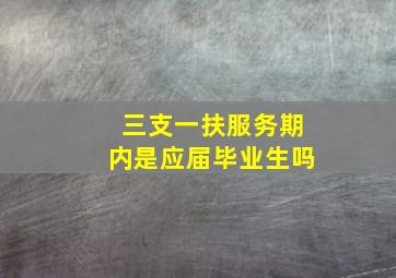 三支一扶服务期内是应届毕业生吗