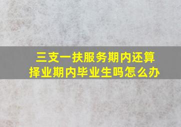 三支一扶服务期内还算择业期内毕业生吗怎么办