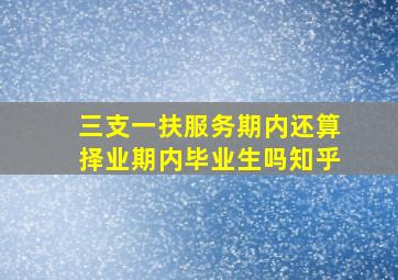 三支一扶服务期内还算择业期内毕业生吗知乎