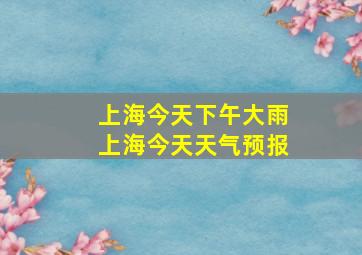 上海今天下午大雨上海今天天气预报