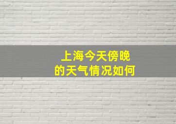 上海今天傍晚的天气情况如何