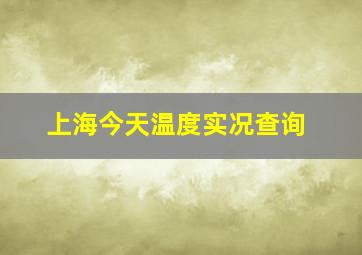 上海今天温度实况查询