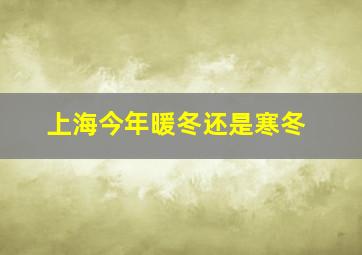 上海今年暖冬还是寒冬