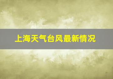 上海天气台风最新情况