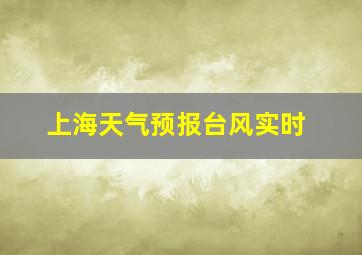 上海天气预报台风实时