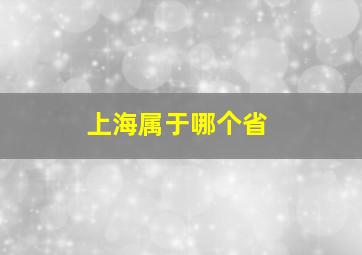 上海属于哪个省