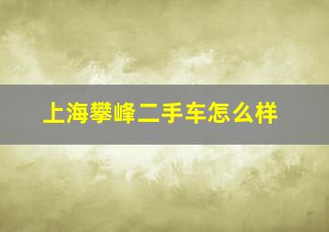 上海攀峰二手车怎么样