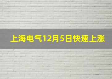 上海电气12月5日快速上涨