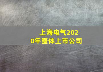 上海电气2020年整体上市公司