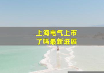 上海电气上市了吗最新进展