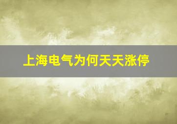 上海电气为何天天涨停