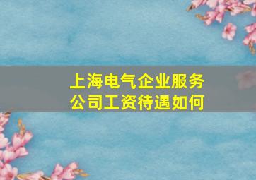 上海电气企业服务公司工资待遇如何