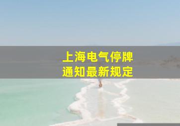 上海电气停牌通知最新规定