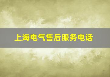 上海电气售后服务电话